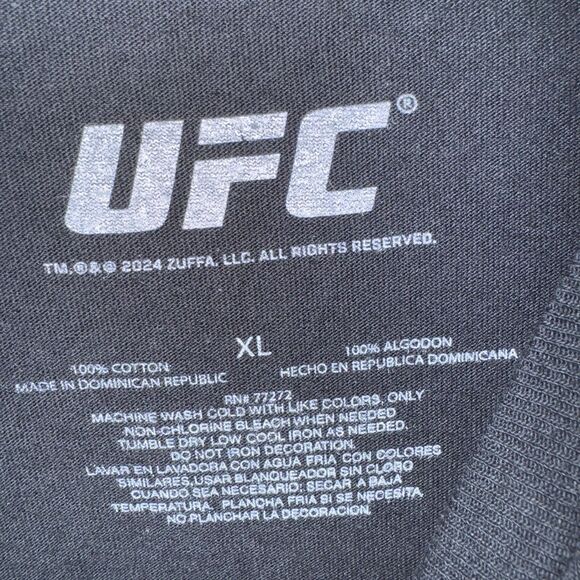 UFC Worldwide GOAT XL T-Shirt Feat. Jones McGregor Adesanya Black MMA SS Tee - Picture 4 of 7
